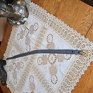 Vintage Justin Boots Gray Top Grain Cowhide Womens Leather Belt Made in USA